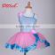 Fancy ballet tutu dance performance kids costumes ballet dress with ribbon and barette D032003