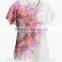 Ladies New Design T Shirts Quality Whoesale Flower Print Ladies T Shirt