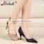 New patent ladies shoes folding heel high heels