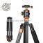 Q1088C Foldable 17'' Light weight Carbon Fiber Tripod for DSLR Video Cameras W Ballhead Mount & Quick release Plate & Bag 61''