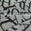 letters pattern on grey nylon Spandex print bengaline fabric
