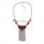 2016 latest design necklace ,Wholesale Elegant Long Alloy Ribbon Tassel Necklace,Contracted style necklace for online shop china