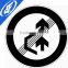 Reflective adhesive give way for oncoming Road sign
