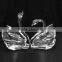 Colorful crystal pure pairs of swan for wedding table centerpieces & decorations