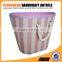Beautiful stripe the cylinder form laundry basket