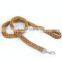hand-knitted pet dog genuine leather leash without collar for medium large dog