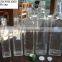 square glass bottle for oil or wine with screw cap