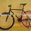 Black fixed gear bike and colorful fixie rims for fixie customizer