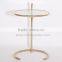 Wholesale furniture replica adjustable high glass Eileen Gray Side Table