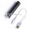 China Manufacture Custom Portable Charger Mini Round Aluminium Metal Power Bank 2600mah 2200mah 2000mah