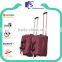Wholesale polyester soft luggage trolley bag with casters