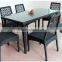 Synthetic PE rattan garden table and chair outdoor furniture