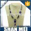 2015 latest fashion black hematite stone pendant necklace