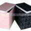 Decorative folding cardboard cuff link box packaging fabric storage boxes