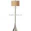 2017 hotel decorative room essentials brushed nickel floor lamp with brown linen shade good for inn decor high end