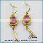 Bulk Wholesale Different Shape Chalcedony Gemstone Brass Dubai Gold Plated Earrings Jewelry