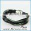Popular 316L Stainless Steel Genuine Leather Bracelets