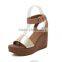 Modern newest fashion women sandals high quality wedge sandals platform ankle strap sandals PH3734