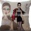 New Product 2016 3D Oil Painting Sexy Lady Pattern Linen Cotton Pillow Cover / Cushion Cover