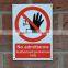 customized no parking warning sign