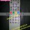 Mini thin 46 keys Yellow waterproof Remote Control for TV/DVD/AUDIO/MP3 with CR2025/CR2032 Button Battery