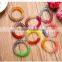 Three colours mixed transparent crystal stone elastic hair band