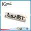 Engraved Logo With Black Brushed Nickel Custom Metal Label For Bags