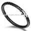 Fashion Jewelry Men Braided Leather Bracelet With Buckle