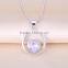 2016 trending product sterling silver cubic zirconia heart shape pendant necklaces