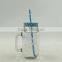 650ML clear glass mason jar with handle and straw, metal lid