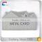 Customized die cut size metal tag, metal name card, name tag