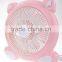 10 inch colorful box table fan with rotaing louvre