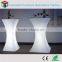 round Led table /RGBW color change plastic remote control led glowing table