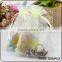 small cute personal customerized organza fabric drawstring pouch wedding favor bags