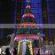 Home and outdoor garden edging decoration 2m to 16m or 6.5ft to 53ft Height artificial large 3d LED Christmas Tree E06 3012