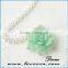 Wedding Bridal Jewelry Flower Necklace Green Mint Succulent Necklace