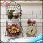 NBRSC Kitchen 2-Tier Metal Wire Market Fruit Vegetable Storage Basket