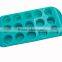 cute 15 cup round chocolate shape silicone ice maker factory in shenzhen China