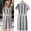 2016 latest plain dress for fat women with short sleeve,plus size/over size women casual dress for summer