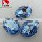 Oval glass stones for clothes decoration