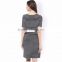 China wholesale tripe stretchy woman bodycon dress