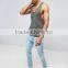 2017 Cheapest Wholesale High Quality Summer Custom Grey Gym Wear Comfortable Cotton Spandex Casual Men's Sport Tank Tops