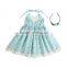 Wholesale Baby Toddler Boutique Clothing New Style Flower Dress Beautiful Girl Dress with headband