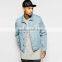custom jacket light blue fashion style denim casual jacket OEM factory
