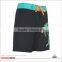 Contrast Waistband Trending Cheap Black Shorts with Custom Logo Sublimation