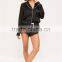 MGOO Custom Designs Women Long Sleeves Black Satin Embroided Pajama Sets Silk Custom Logos Your Tag Sleepwear