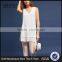 2017 MGOO White Sleeveless Blouse Split Hem Tops Ruffled detail Double Layer Chiffon Fabric Women Longline Tops