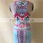 Custom Design Stock Cheap Price Totem Printed Short Dress Africa Bodycon Dress Fashion Two Piece Dress Z474