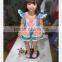 Cap sleeve romper blue yarn dyed blue check baby girls boutique rompers
