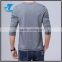 2016 Newest pure color long sleeve v-neck T-Shirt